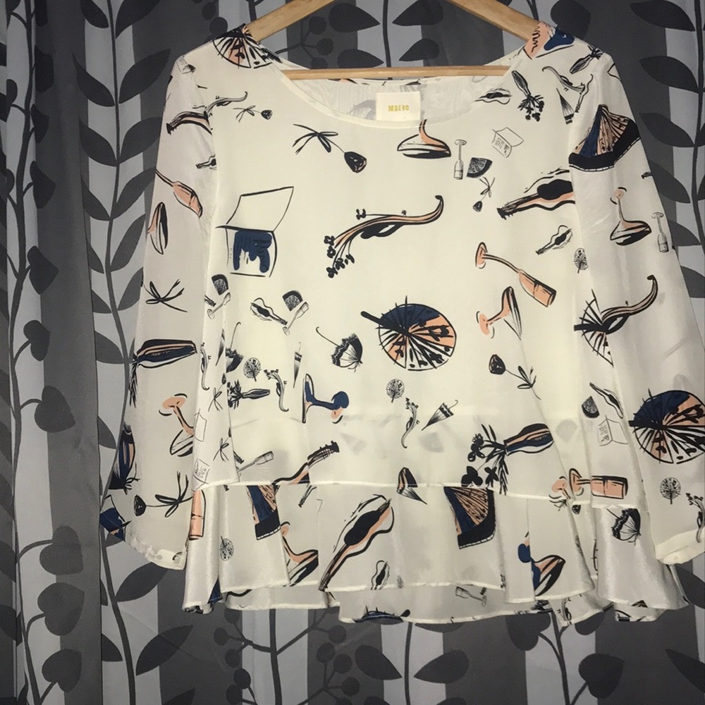 Anthro silk blouse sz 8